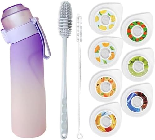 Sport-Trinkflasche mit 7 Aromakapseln für Trinkflasche,...