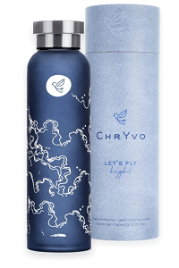 ChrYvo Trinkflasche Glas